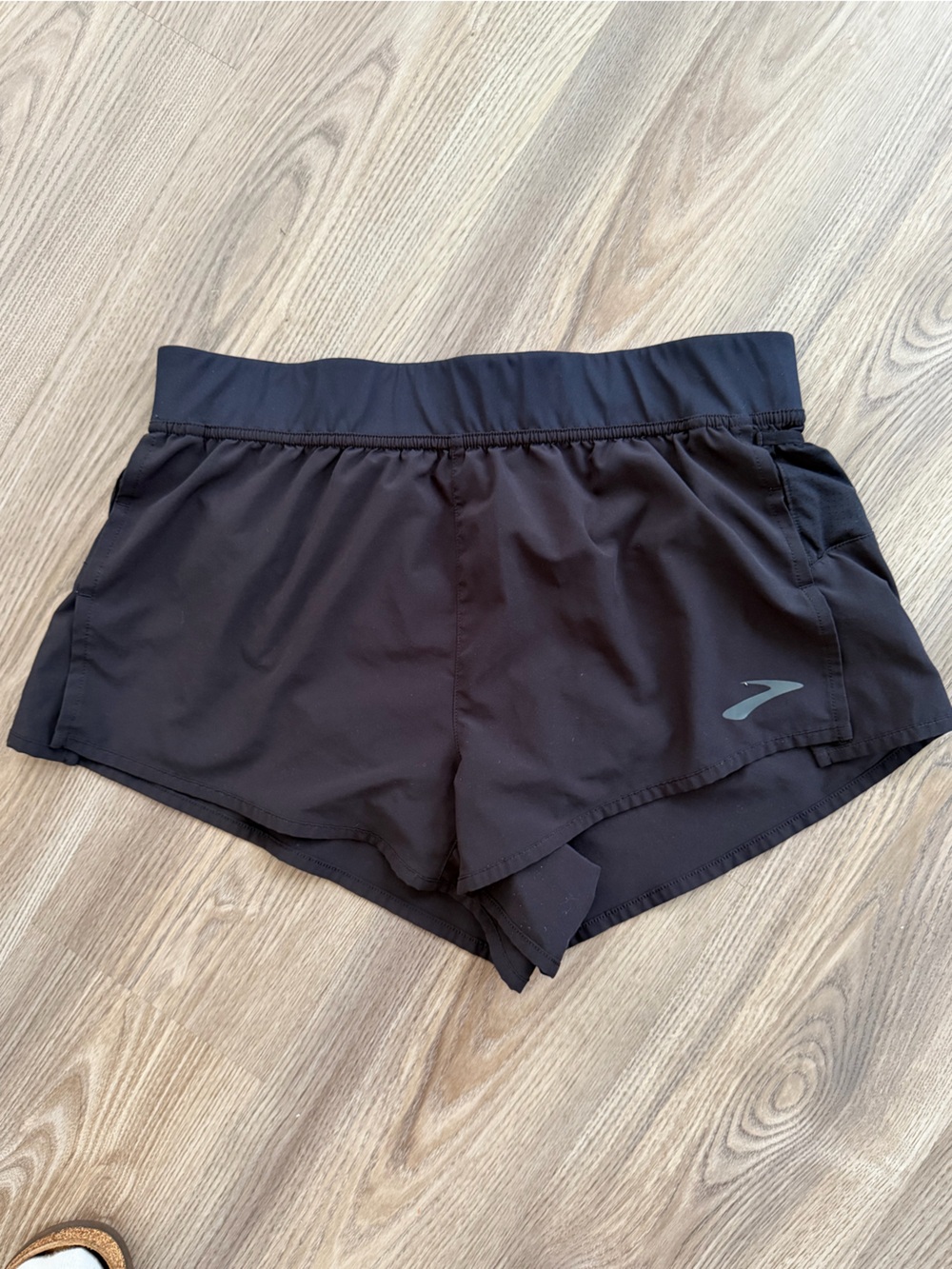 Brooks Black Athletic Running Shorts